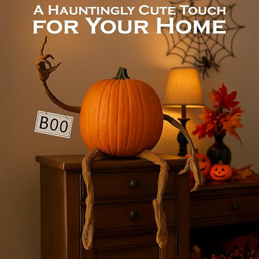 Bendable Pumpkin Arms & Legs – 4-Piece Set for DIY Halloween Decorations