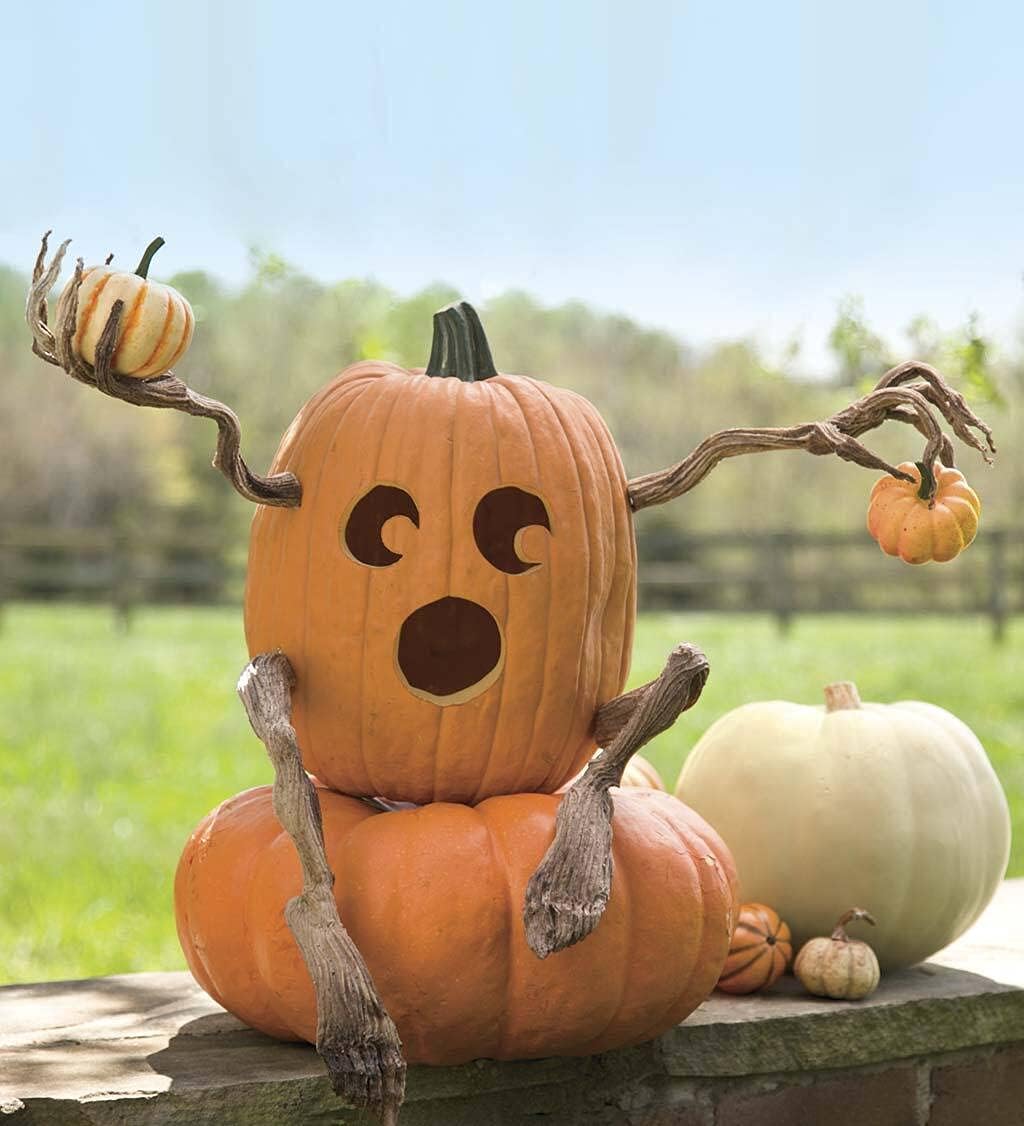Bendable Pumpkin Arms & Legs – 4-Piece Set for DIY Halloween Decorations