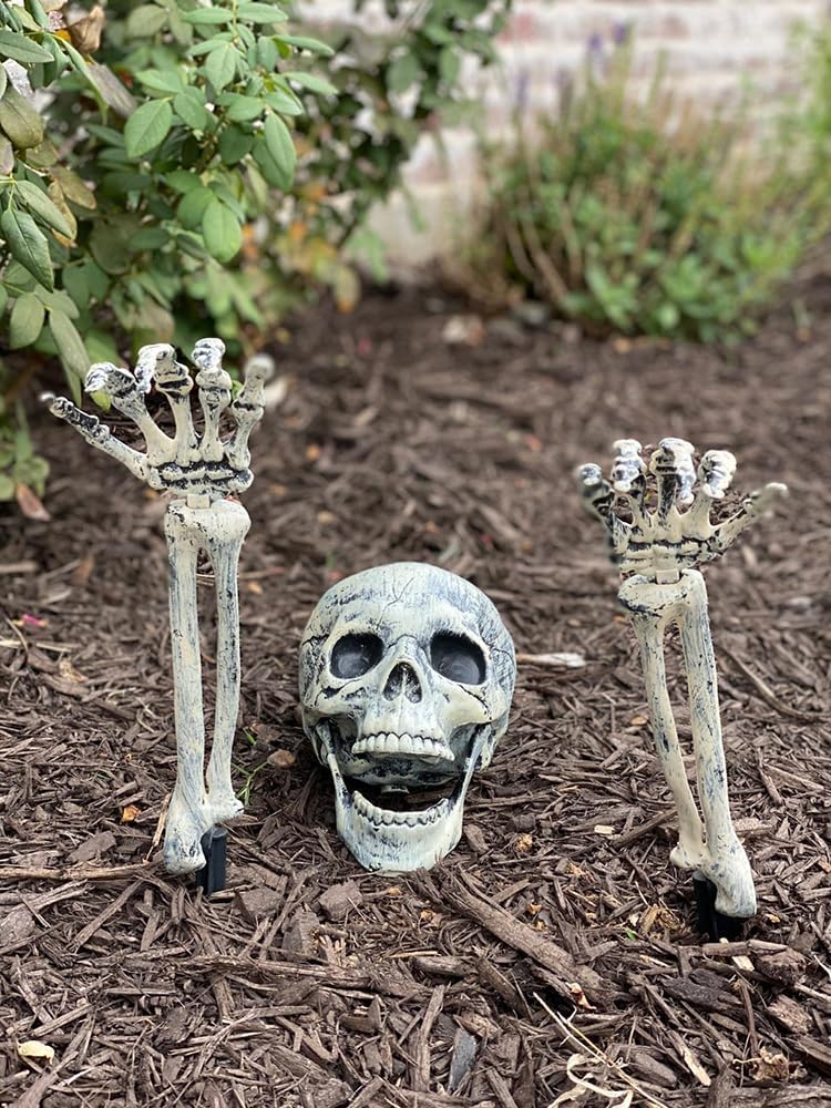 Realistic Skeleton Stakes – Outdoor Halloween Yard & Graveyard Decor