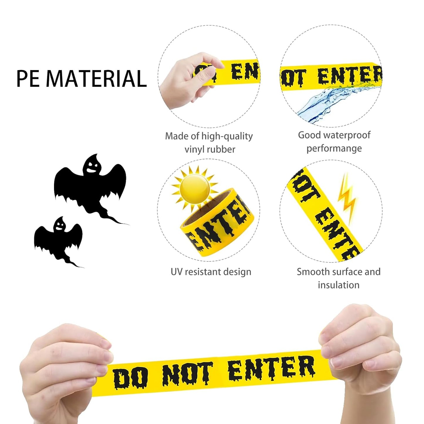 82-Foot Halloween Caution Tape – Spooky Warning Tape for Party & Yard Decor