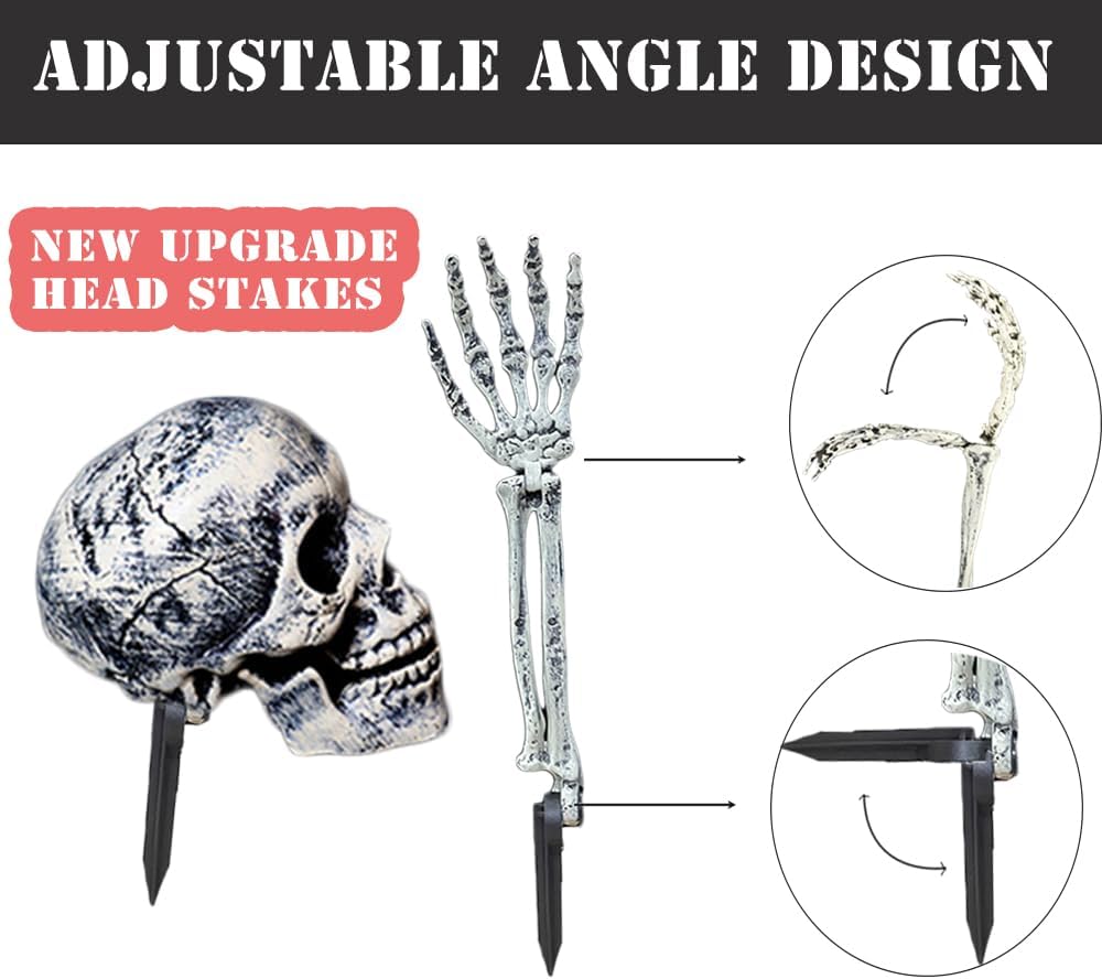 Realistic Skeleton Stakes – Outdoor Halloween Yard & Graveyard Decor