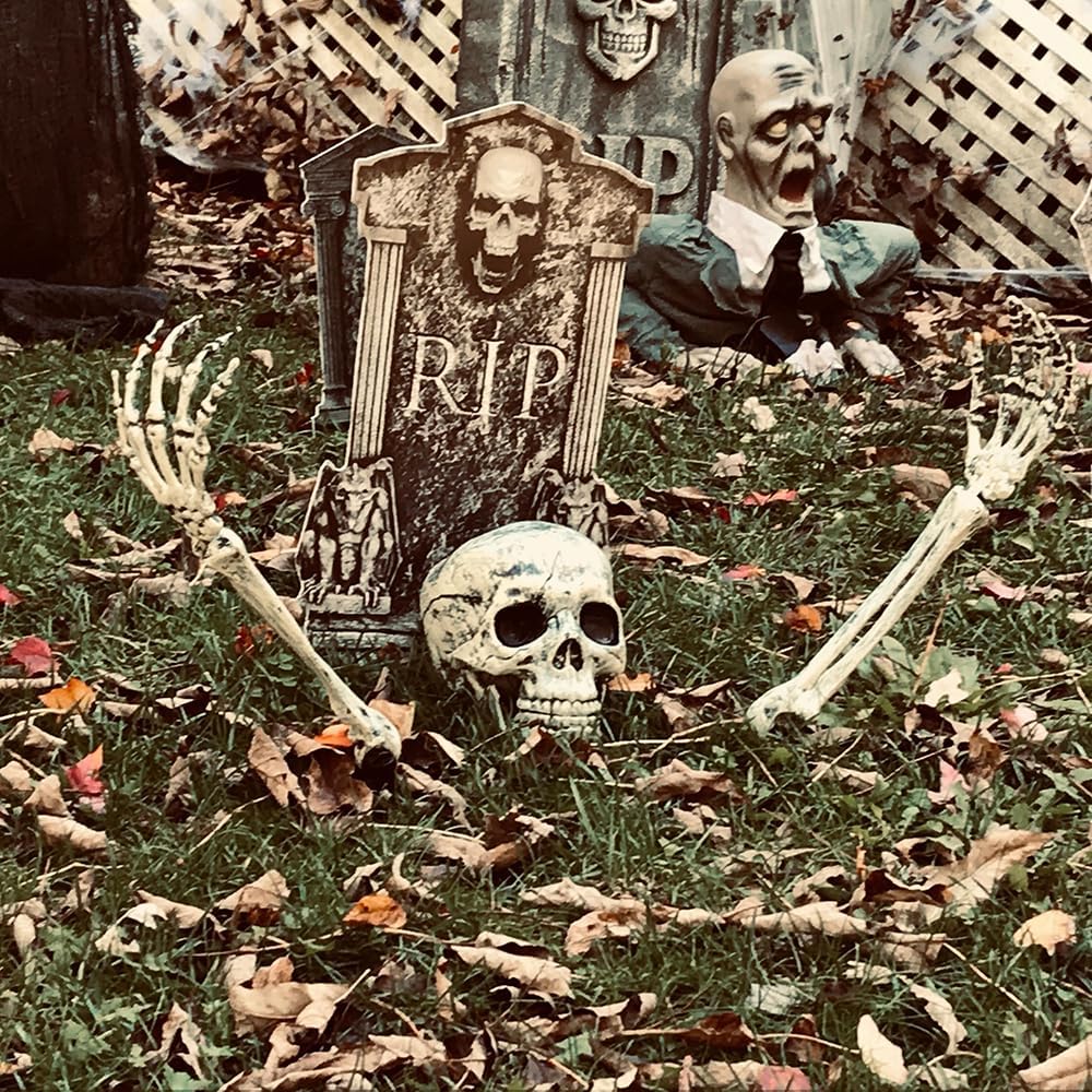 Realistic Skeleton Stakes – Outdoor Halloween Yard & Graveyard Decor