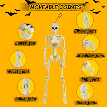 6-Pack 16" Posable Skeletons – Halloween Yard & Party Decorations