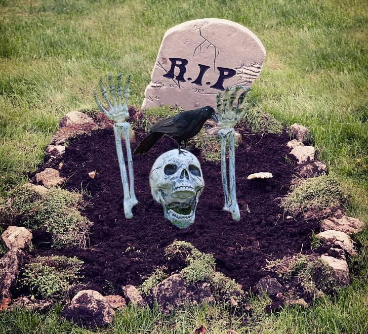 Realistic Skeleton Stakes – Outdoor Halloween Yard & Graveyard Decor